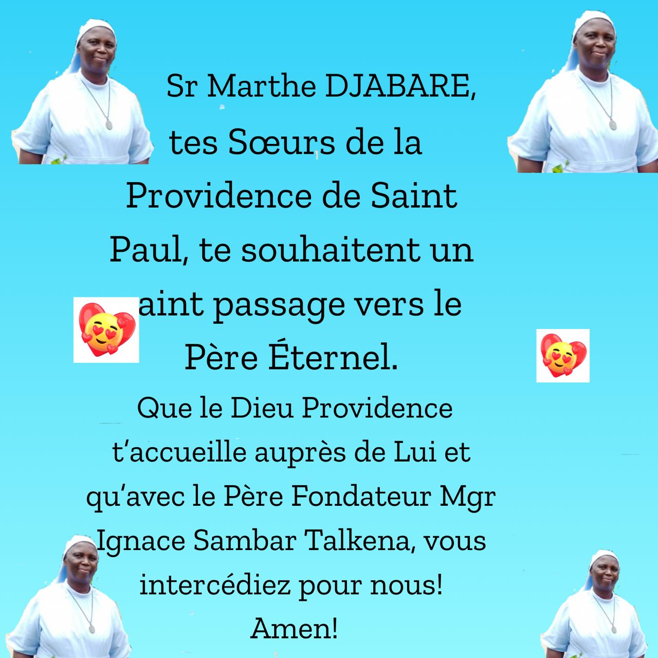 Sœur Marthe DJABARE — dans la paix de Dieu